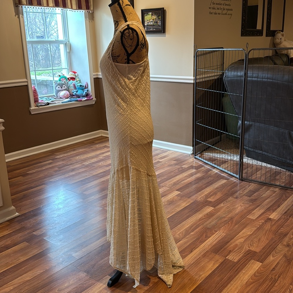 Intimately free people cream long dress size large - Picture 7 of 8